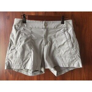 Athleta Trekkie Shorts Womens 8 GrayStretch Casual Hiking Outdoor Zip Pockets